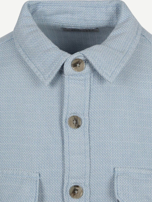Overshirt structure lichtblauw