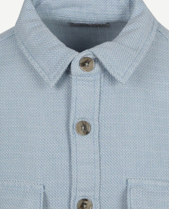 Overshirt structure lichtblauw