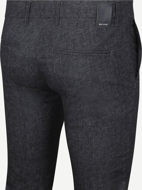 Mac broek Lennox melange donkerblauw