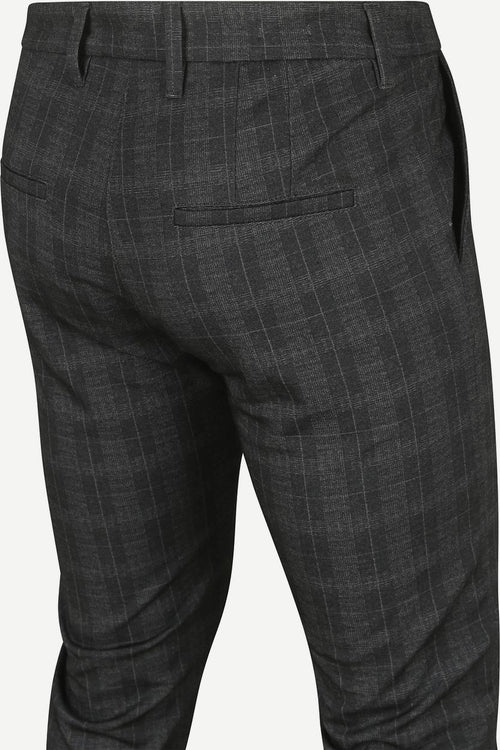 Chino griffin ruit antraciet
