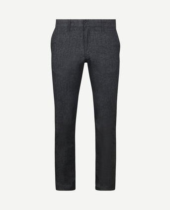 Broek Lennox melange donkerblauw