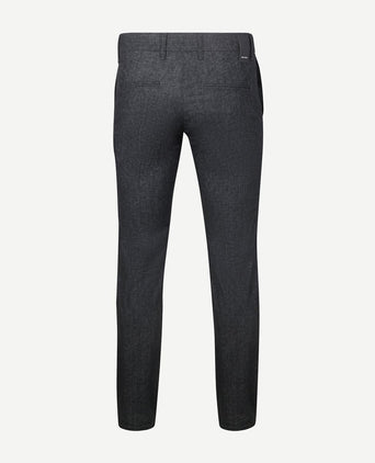 Broek Lennox melange donkerblauw
