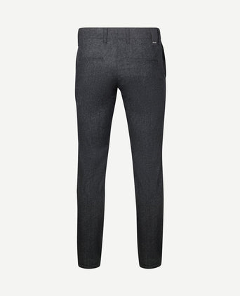 Broek Lennox melange donkerblauw