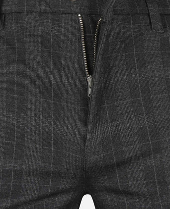 Mac chino griffin ruit antraciet | Slim-fit