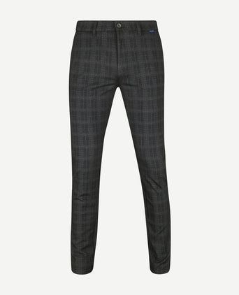 Chino griffin ruit antraciet
