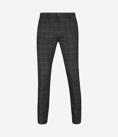 Chino griffin ruit antraciet