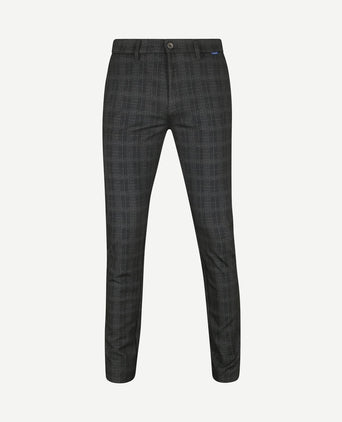 Chino griffin ruit antraciet