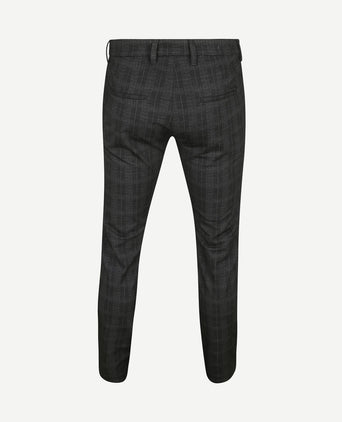 Chino griffin ruit antraciet