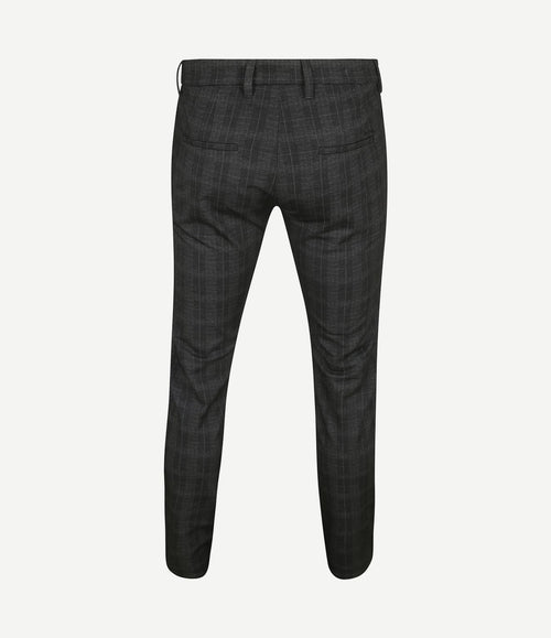 Chino griffin ruit antraciet