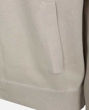 Cardigan zip grey silk