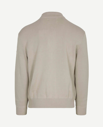 Cardigan zip grey silk