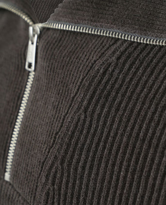 Marc o'polo halve rits trui antraciet | Regular-fit