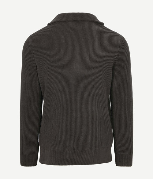 Marc o'polo halve rits trui antraciet | Regular-fit