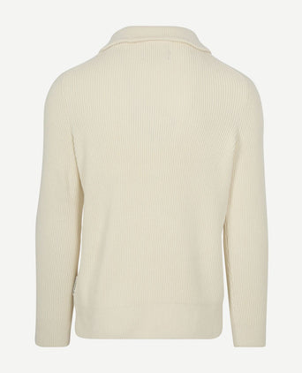 Marc o'polo halve rits trui ecru | Regular-fit