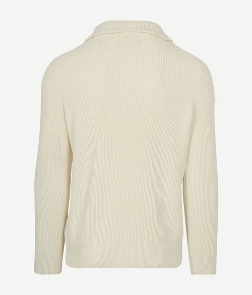 Marc o'polo halve rits trui ecru | Regular-fit