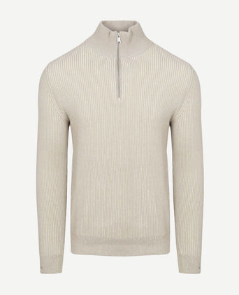 Marc o'polo halve rits trui grijs | Regular-fit