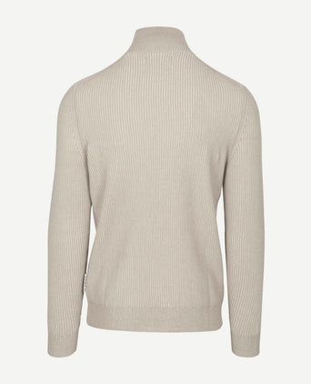 Marc o'polo halve rits trui grijs | Regular-fit