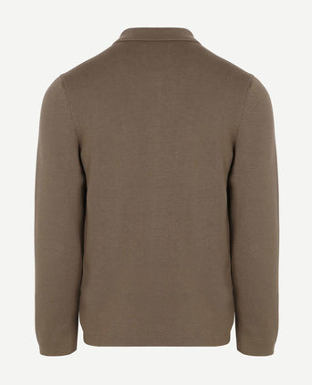Knitted overshirt taupe