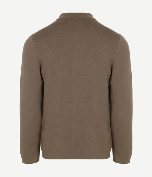 Knitted overshirt taupe