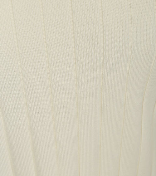 Marc o'polo knitted poloshirt ribstructuur off white | Regular-fit