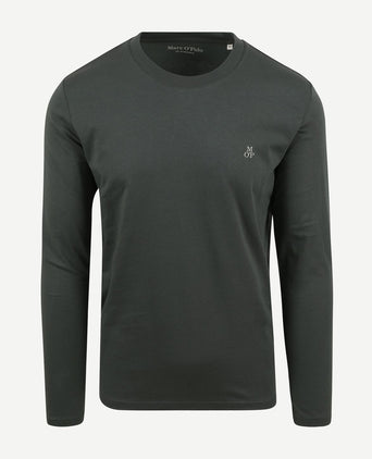 Marc o'polo long sleeve t-shirt donkergroen | Regular-fit