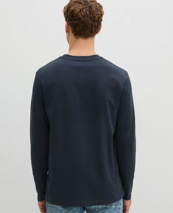 Long sleeve t-shirt donkerblauw