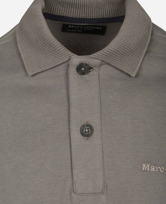 Longsleeve heavy poloshirt graphite dust
