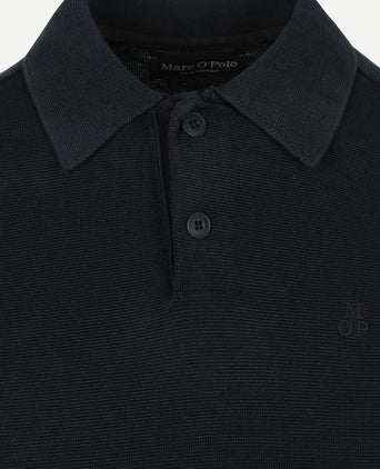 Longsleeve polo donkerblauw