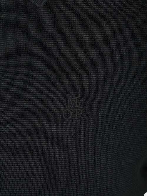 Longsleeve polo donkerblauw