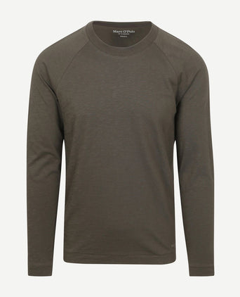 Marc o'polo longsleeve t-shirt copley bruin | Regular-fit