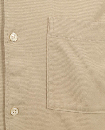 Overhemd twill flanel beige