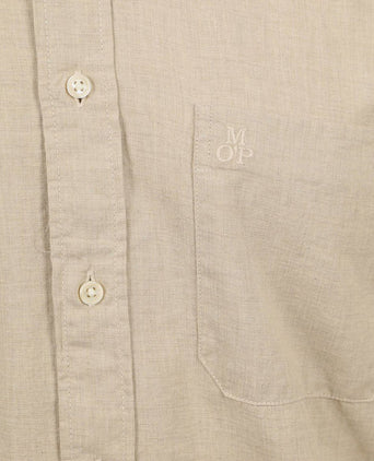 Overhemd twill beige
