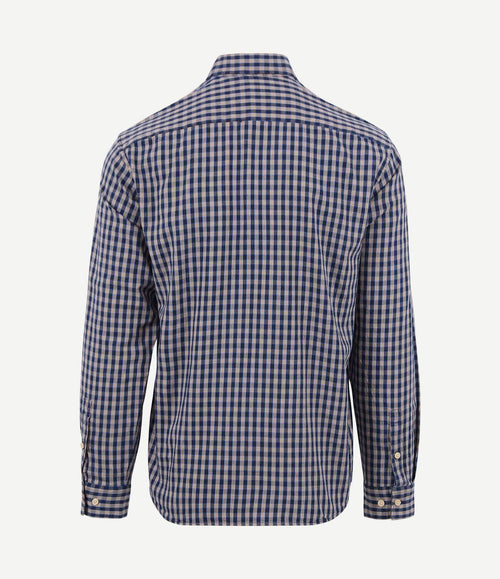 Overhemd ruiten donkerblauw