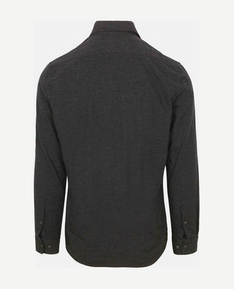 Marc o'polo overhemd flanel print antraciet | Regular-fit