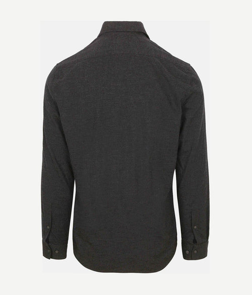 Overhemd flanel print antraciet