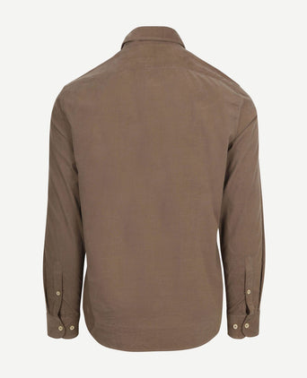 Overhemd fine corduroy taupe