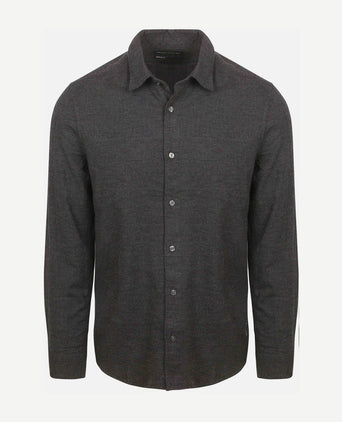 Overhemd flanel print antraciet
