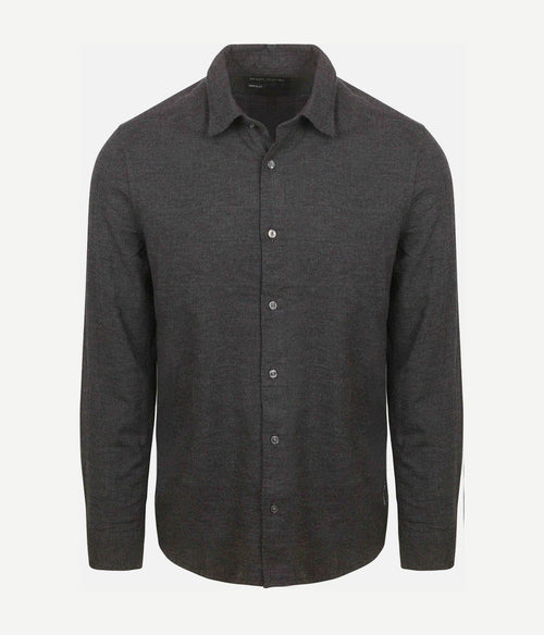 Marc o'polo overhemd flanel print antraciet | Regular-fit