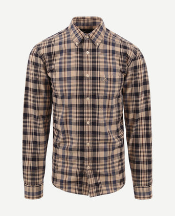 Marc o'polo overhemd ruiten beige | Regular-fit