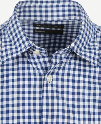 Marc o'polo overhemd ruiten blauw | Regular-fit