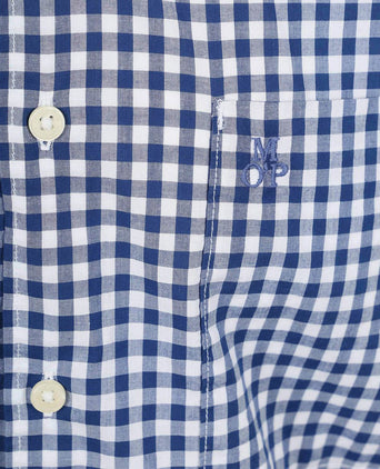 Marc o'polo overhemd ruiten blauw | Regular-fit