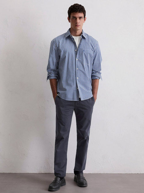 Marc o'polo overhemd ruiten blauw | Regular-fit