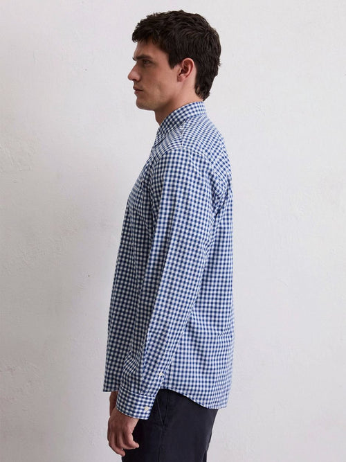 Marc o'polo overhemd ruiten blauw | Regular-fit