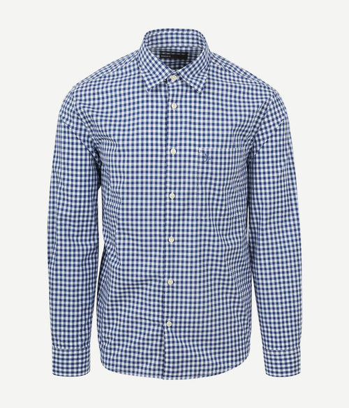 Marc o'polo overhemd ruiten blauw | Regular-fit
