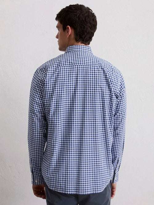 Marc o'polo overhemd ruiten blauw | Regular-fit