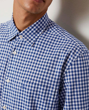 Marc o'polo overhemd ruiten blauw | Regular-fit