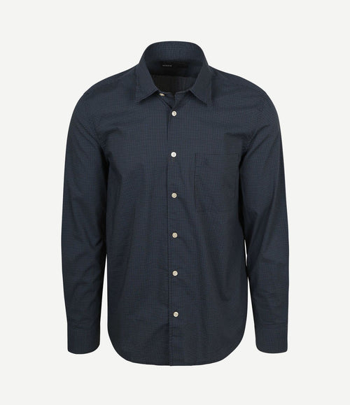 Overhemd ruiten vichy donkerblauw