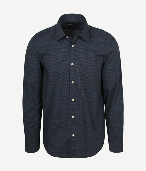 Overhemd ruiten vichy donkerblauw