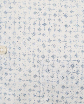 Marc o'polo overhemd short sleeves print wit | Regular-fit