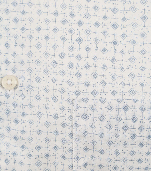Marc o'polo overhemd short sleeves print wit | Regular-fit